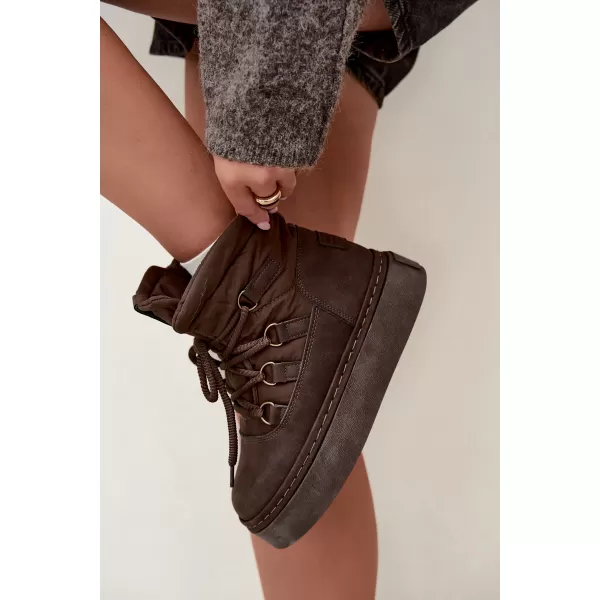  Дамски обувки BIG STAR SHOES UU274191 КАФЯВО/БЕЖОВО 