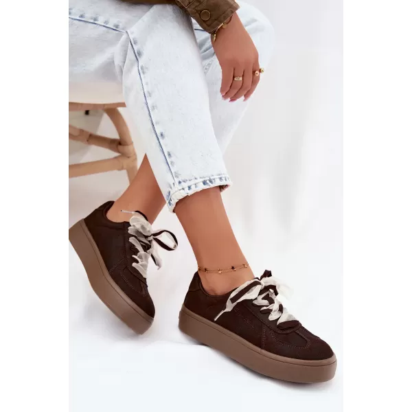  Дамски кецове BIG STAR SHOES UU274004 КАФЯВО 