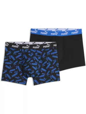 Мъжки боксерки PUMA MEN ELEMENTS SCATTERED PRINT BOXERS 94780202 СИНЬО/ЧЕРНО