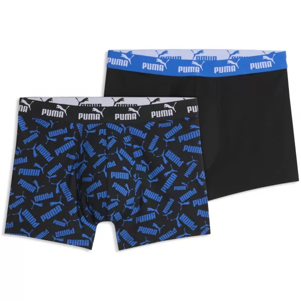 Мъжки боксерки PUMA MEN ELEMENTS SCATTERED PRINT BOXERS 94780202 СИНЬО/ЧЕРНО 