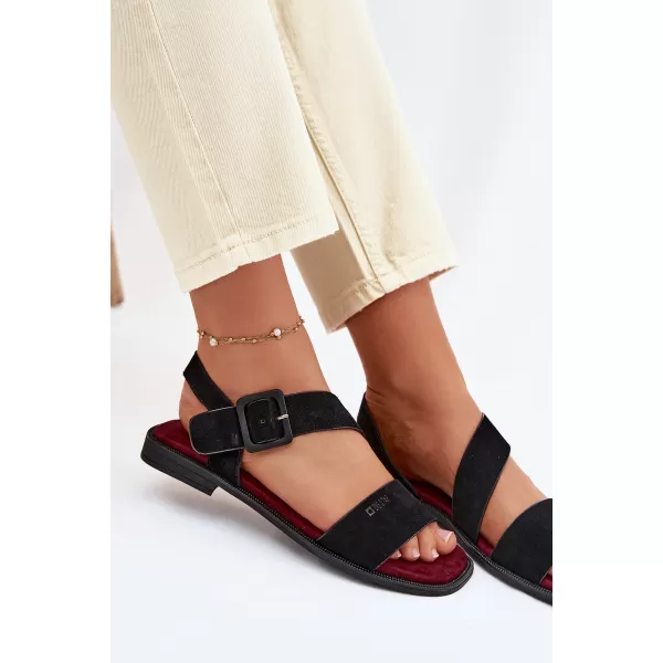  Дамски сандали BIG STAR SHOES TT274490 ЧЕРЕН 