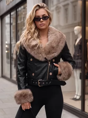 Дамско яке DSTREET TY5981 ЧЕРЕН