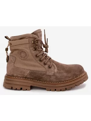 Мъжки боти до глезена BIG STAR SHOES UU174253 БЕЖОВО