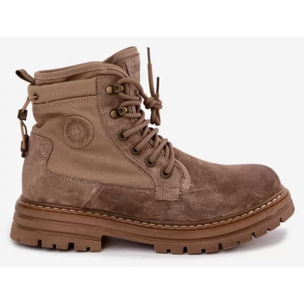 Мъжки боти до глезена BIG STAR SHOES UU174253 БЕЖОВО 