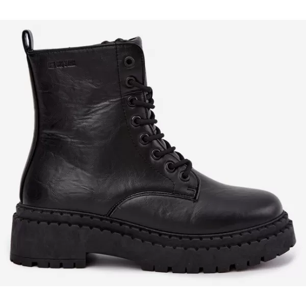  Дамски боти до глезена BIG STAR SHOES UU274816 ЧЕРЕН 