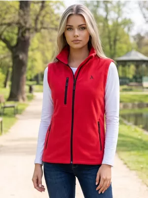 Дамска поларена жилетка ALTISPORT ALW002525 ЧЕРВЕНО