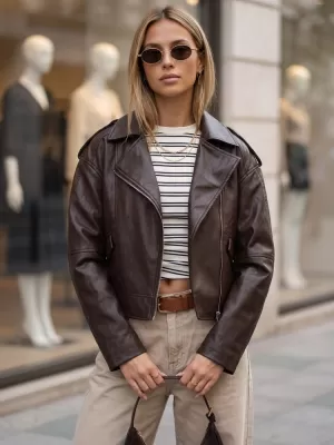 Дамско яке DSTREET TY5920 КАФЯВО