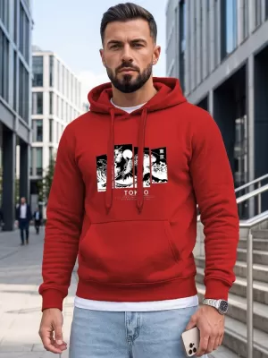 Мъжки суичър DSTREET NX5146BX-18-09 ЧЕРВЕНО