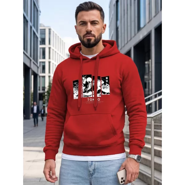  Мъжки суичър DSTREET NX5146BX-18-09 ЧЕРВЕНО 
