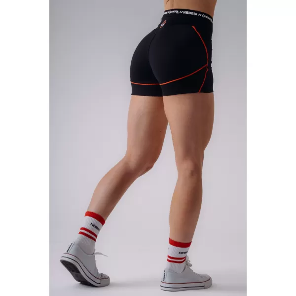  Дамски шорти NEBBIA OLYMPIA HIGH-WAIST 937 ЧЕРЕН 