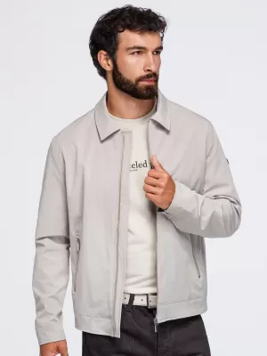 Мъжко преходно яке OMBRE OM-JANP-0224 СИВО-БЕЖОВО