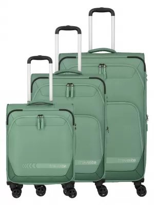 Комплект куфари TRAVELITE Kick Off 4w S, M exp, L exp МЪДРЕЦ