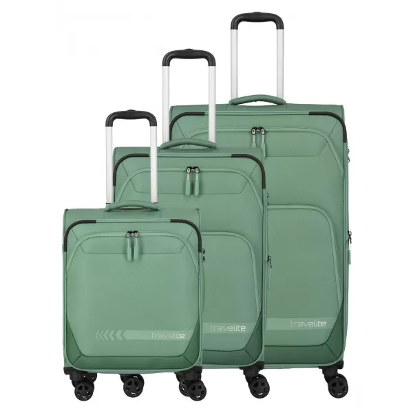  Комплект куфари TRAVELITE Kick Off 4w S, M exp, L exp МЪДРЕЦ 
