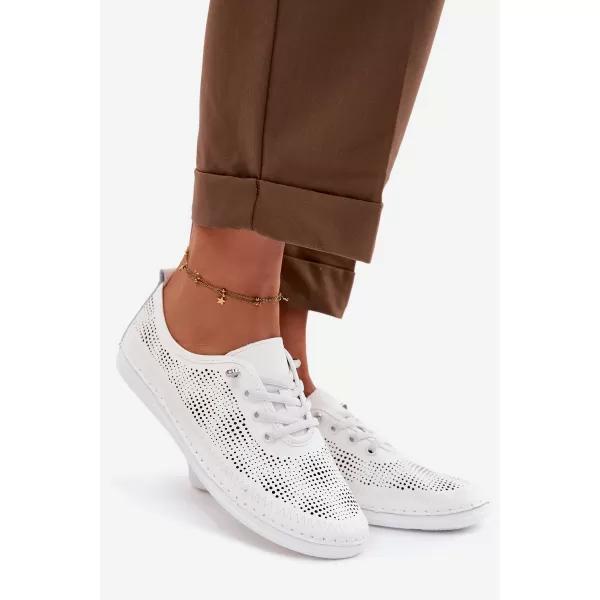  Дамски кецове S.BARSKI LR61-7083 БЯЛО 