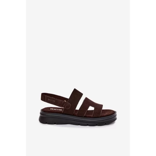  Дамски сандали BIG STAR SHOES TT274483 КАФЯВО/БЕЖОВО 