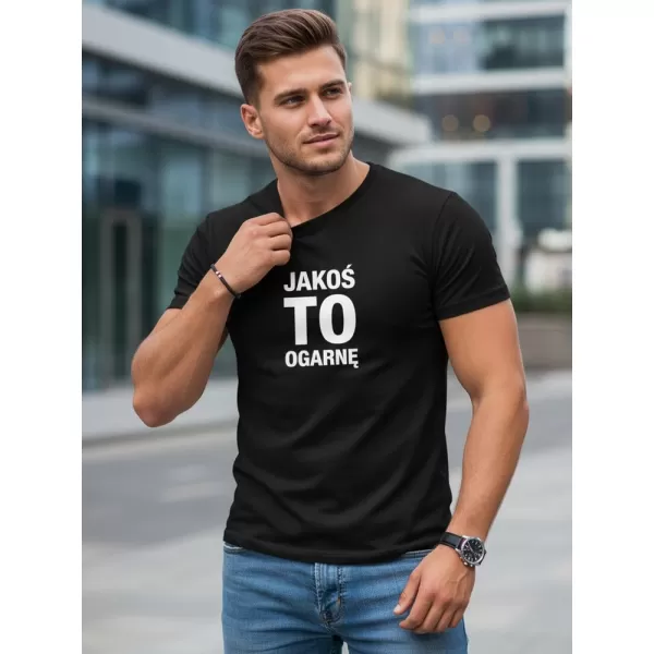  Мъжка тениска DSTREET NX0116R-BK ЧЕРЕН 