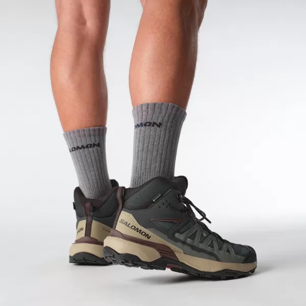  Мъжки обувки SALOMON X ULTRA 360 MID GORE-TEX L47743300 ФАНТОМ/ДЕСЕРТЕН ТЕН/РОМ СТАФИДИ 