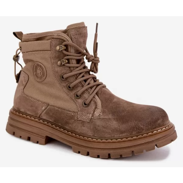 Мъжки боти до глезена BIG STAR SHOES UU174253 БЕЖОВО 