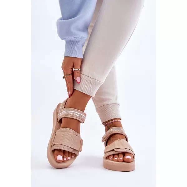  Дамски сандали BIG STAR SHOES LL274787 БЕЖОВО 