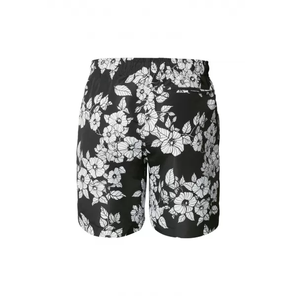  Мъжки бански шорти URBAN CLASSICS TB2679 ЧЕРНИ ЦВЕТЯ 