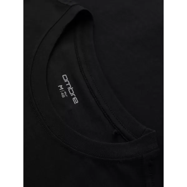  Мъжка тениска OMBRE OM-TSPT-0257 ЧЕРЕН 