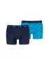 Мъжки боксерки PUMA ELEMENTS MEN LOGO PRINT BOXERS 2P 93875401 СИНЬО КОМБО