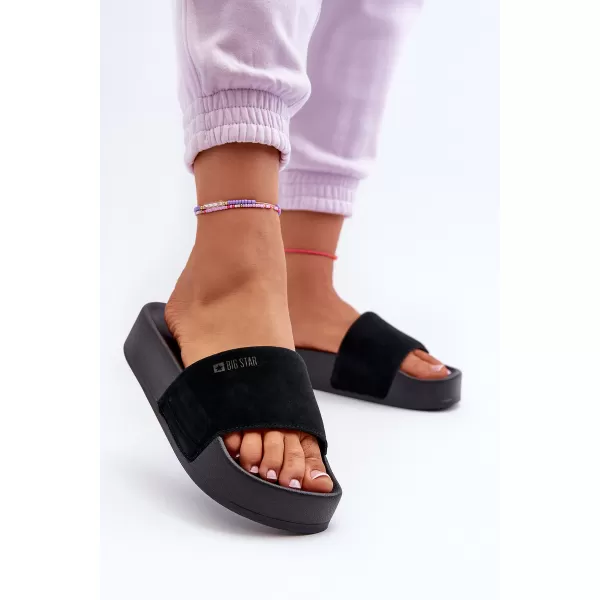  Дамски чехли BIG STAR SHOES NN274A670 ЧЕРЕН 