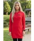 Дамски удължен суичър ALTISPORT ALW001419 ЧЕРВЕНО