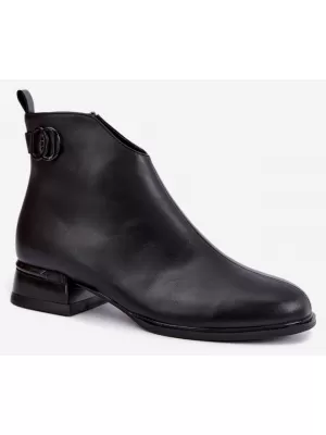 Дамски боти до глезена VINCEZA 58692 ЧЕРЕН