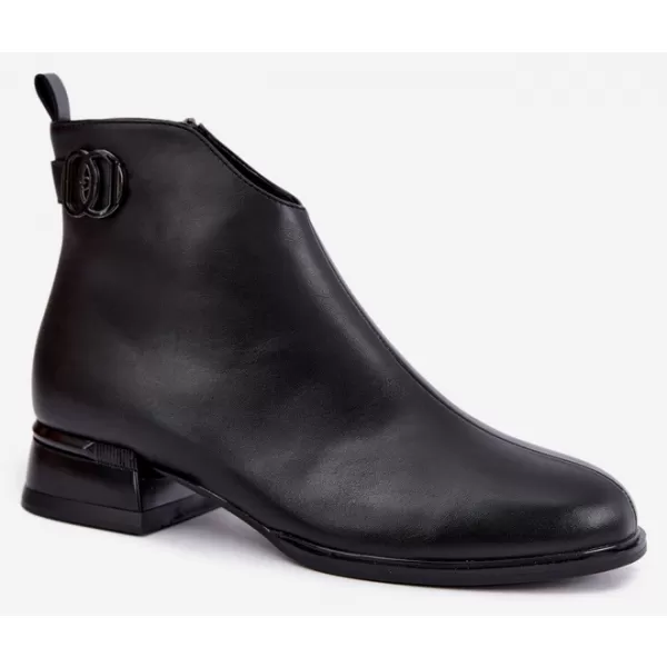  Дамски боти до глезена VINCEZA 58692 ЧЕРЕН 