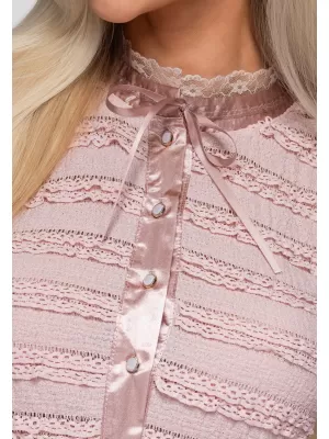 Дамска блуза OMBRE OW-TS-E0066 РОЗОВО