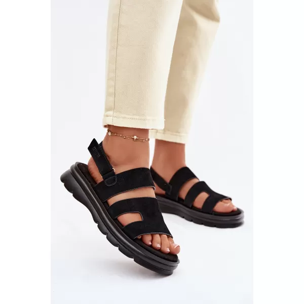  Дамски сандали BIG STAR SHOES TT274484 ЧЕРЕН 