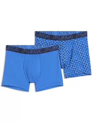 Мъжки боксерки PUMA MEN GRAPHICAL PRINT BOXERS 2P 94780404 СИНЬО КОМБО