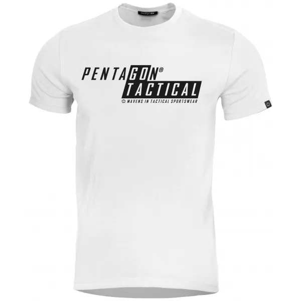  Мъжка тениска PENTAGON AGERON GO TACTICAL K09012-GT-00 БЯЛО 