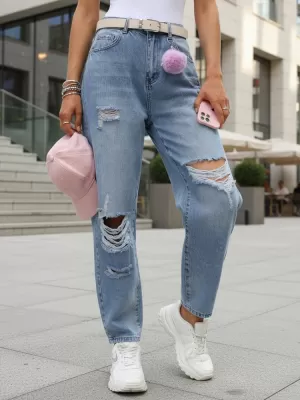 Дамски панталон DSTREET UY2984 СИНЬО