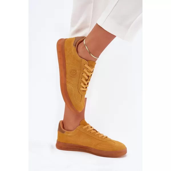  Дамски кецове BIG STAR SHOES RR274846 ЖЪЛТО/ЗЛАТНО 