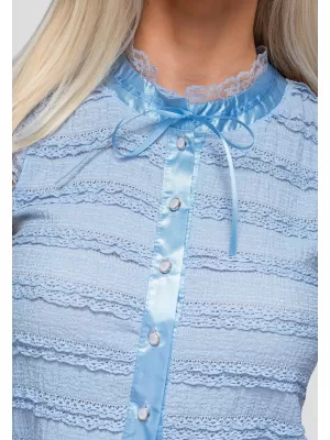 Дамска блуза OMBRE OW-TS-E0066 СИНЬО