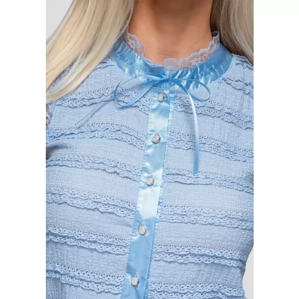  Дамска блуза OMBRE OW-TS-E0066 СИНЬО 