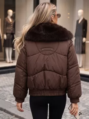 Дамско яке DSTREET TY6006 КАФЯВО