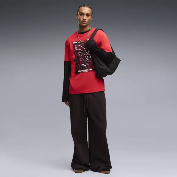  Мъжка тениска PUMA GRAPHICS BOX TEE 69436611 ЗА ВСИЧКИ ВРЕМЕНА ЧЕРВЕНО 