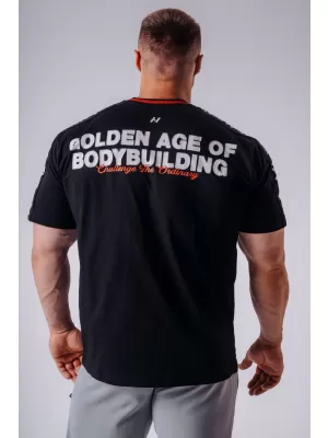 Мъжки тениски NEBBIA OLYMPIA MUSCLE COVER 942 ЧЕРЕН