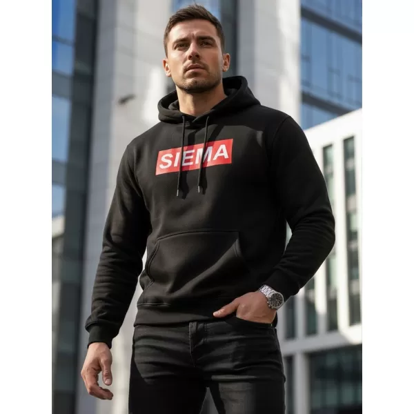  Мъжки суичър DSTREET NX0031B-BK ЧЕРЕН 
