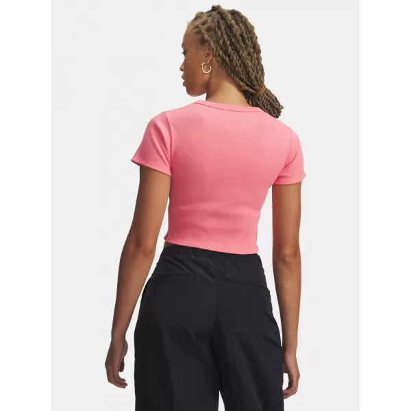  Дамска тениска UNDER ARMOUR RIVAL RIB BABY TEE 6000264-600 РОЗОВО 