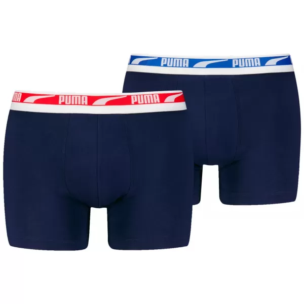  Мъжки боксерки PUMA MEN EVERYDAY MULTI LOGO BOXER 2P 93832503 ФЛОТСКО КОМБО 