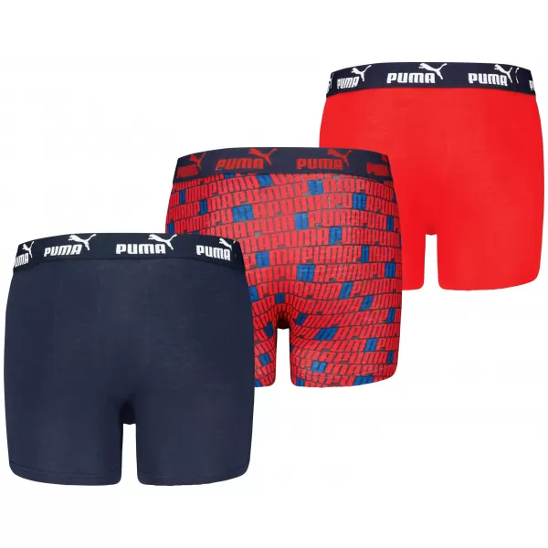  Детски боксерки PUMA ELEMENTS BOYS PRINTED BOXERS 3P 93896702 МОРСКО/ЧЕРВЕНО 