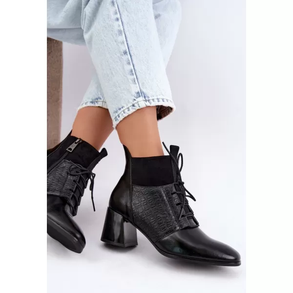  Дамски боти до глезена VINCEZA 58670 ЧЕРЕН 
