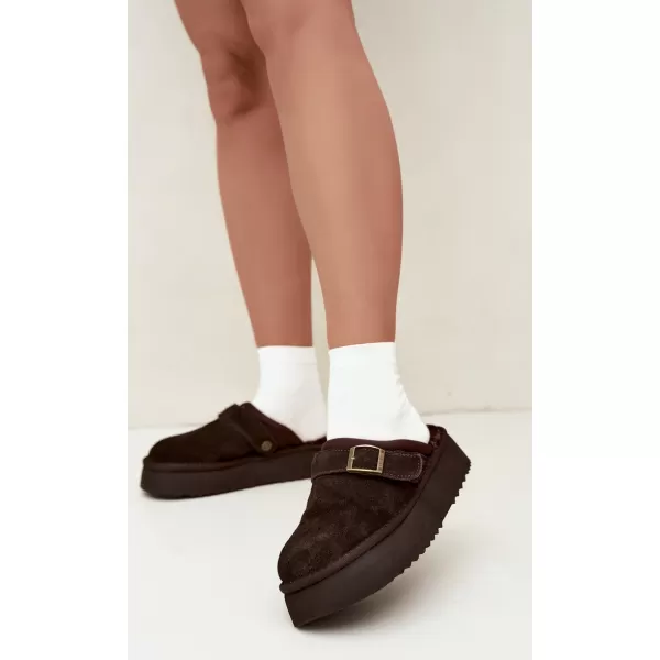  Дамски чехли BIG STAR SHOES UU274697 КАФЯВО/БЕЖОВО 
