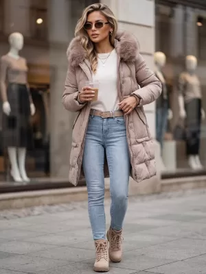Дамско яке DSTREET TY5823 БЕЖОВО