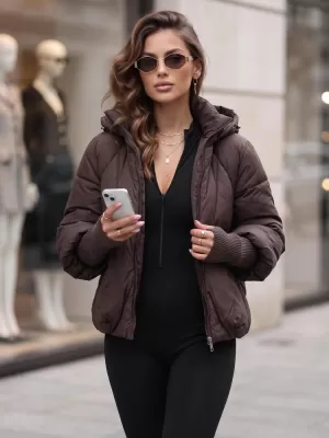 Дамско яке DSTREET TY5896 КАФЯВО