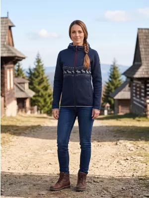 Дамски топъл пуловер ALPINE PRO NORESA ЛУНЕН ОКЕАНСКИ ВАРИАНТ PA